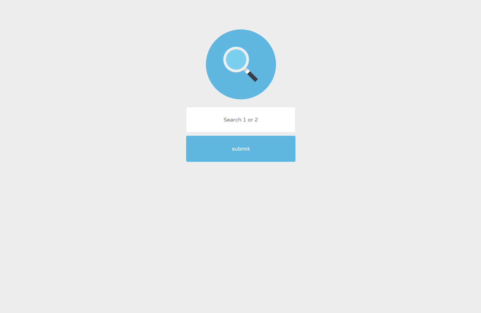 A magnifying glass with input section at bottom.